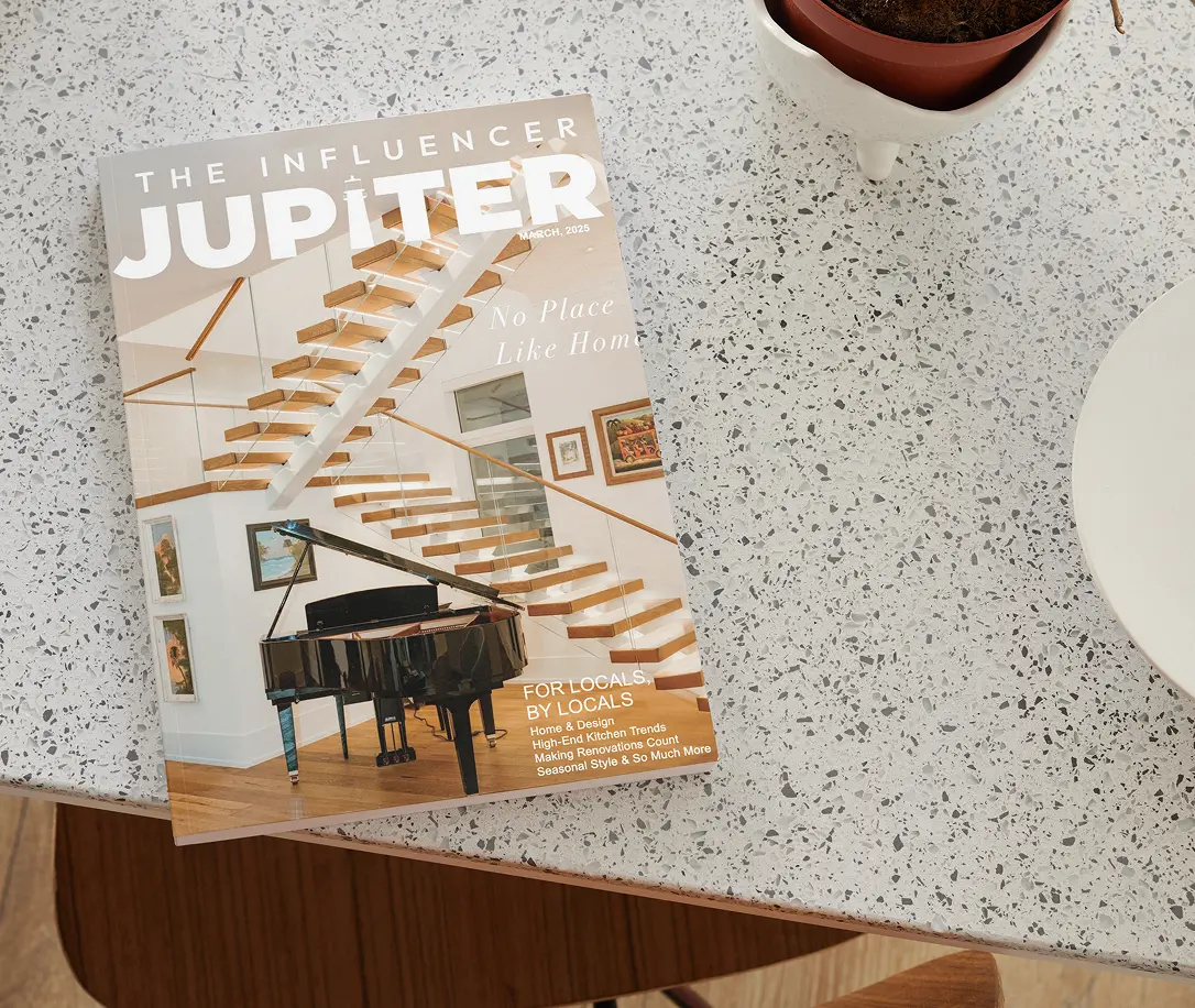 Jupiter Magazine on a countertop